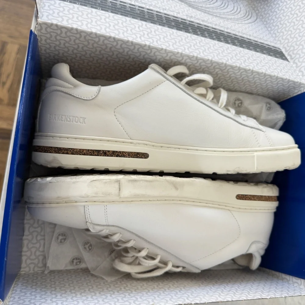 Mens white leather Birkenstock sneakers - Picture 4 of 7